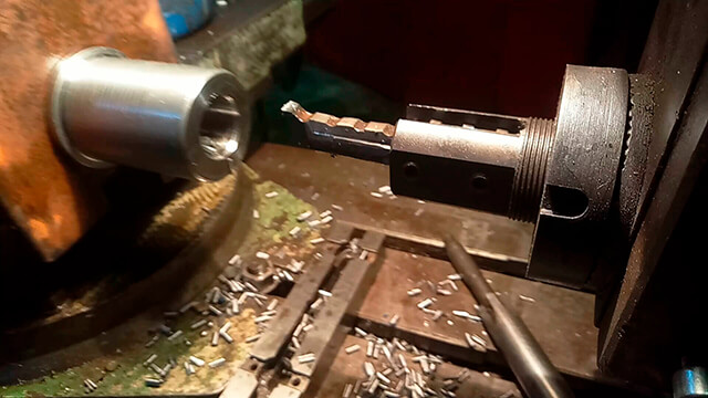 Долбежка шпон паза в упор